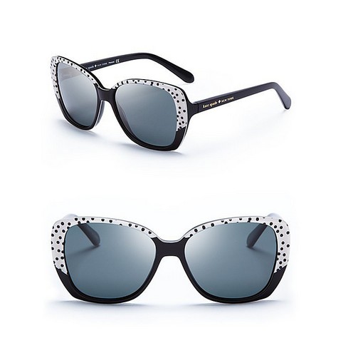 Kate Spade New York Brenna Black and White Polka Dot Sunglasses ($158)