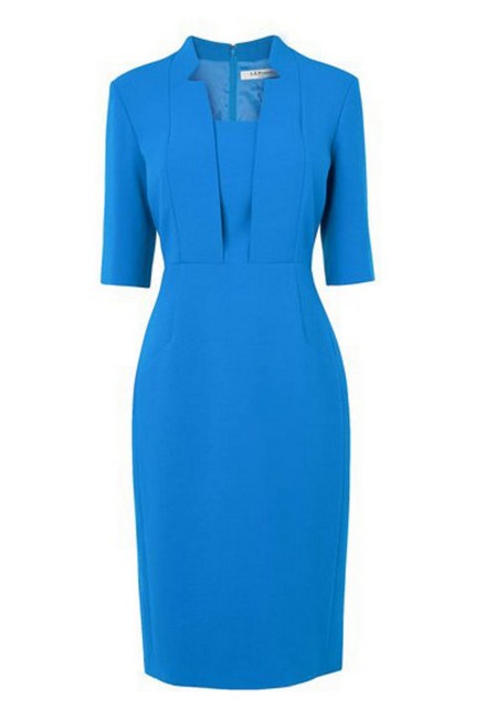 L.K. Bennett Detroit fitted dress in snorkel blue, $395