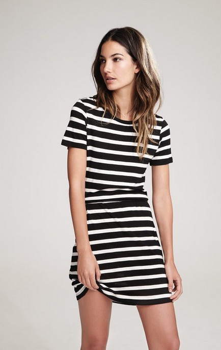 Lily Aldridge For Velvet Anna Stripe T-Shirt Dress ($108)