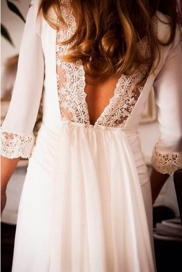 Lovely lace trimmed back half white tulle dress