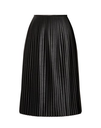 MSGM Black Leather Skirt