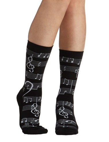 ModCloth Music Note So Fast Socks