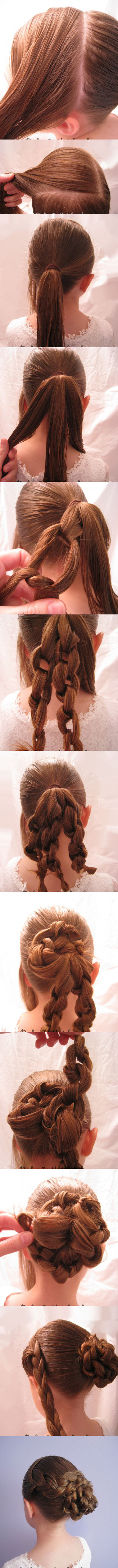 Oh-So-Simple Bun Hairstyles Tutorials: Braided Knotted Bun