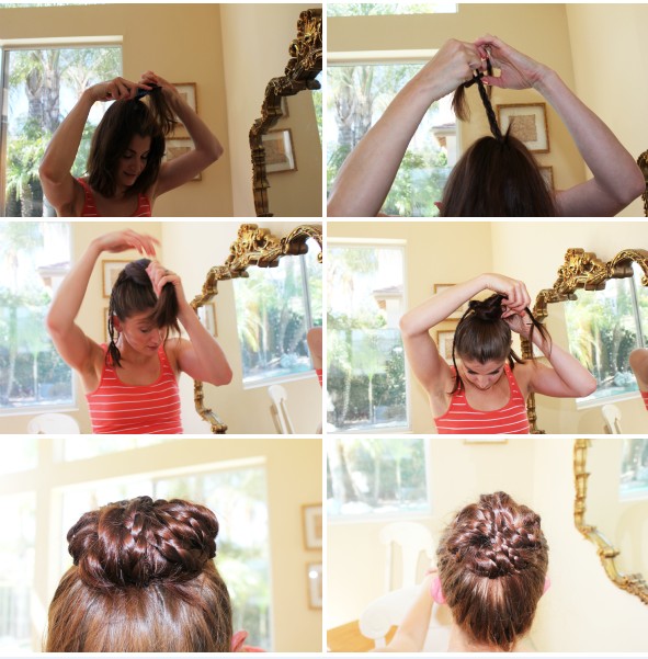 Oh-So-Simple Bun Hairstyles Tutorials: Braided Top Bun