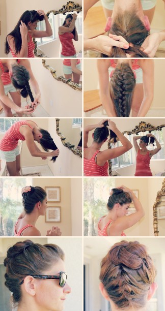 Oh-So-Simple Bun Hairstyles Tutorials: Braided Updo