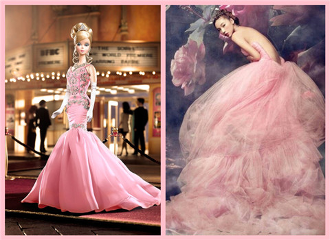Fashionable and Adorable Barbie-inspired Dresses for Women:Pink Gowns