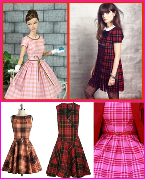 Fashionable and Adorable Barbie-inspired Dresses for Women: Plaid Dresses