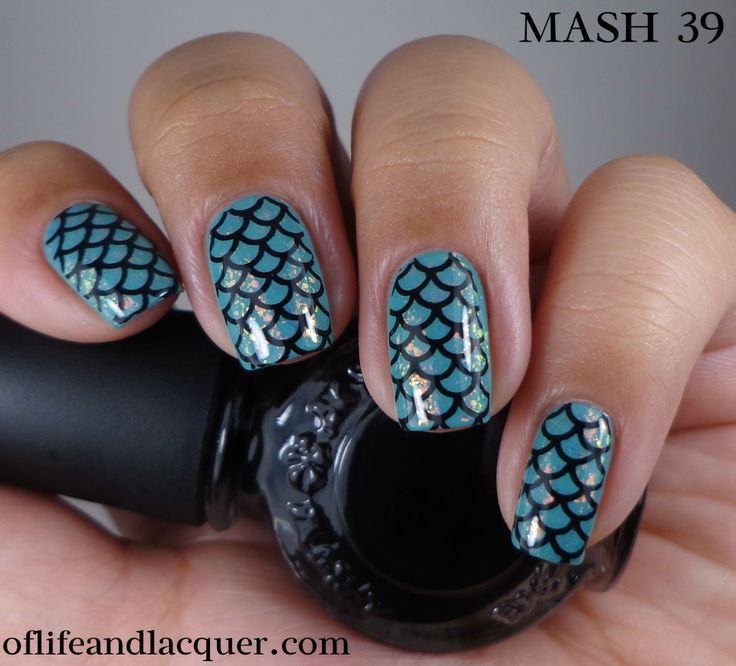 Pretty Fish Scale Nails