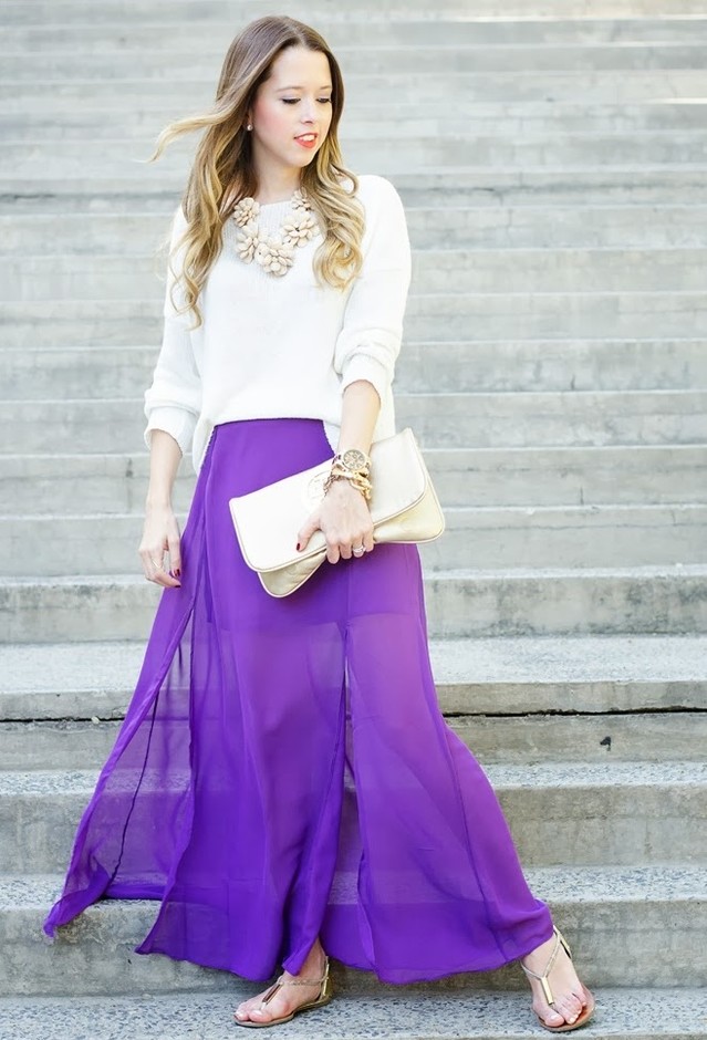 Pretty Long Skirts for a Feminine Look in Spring