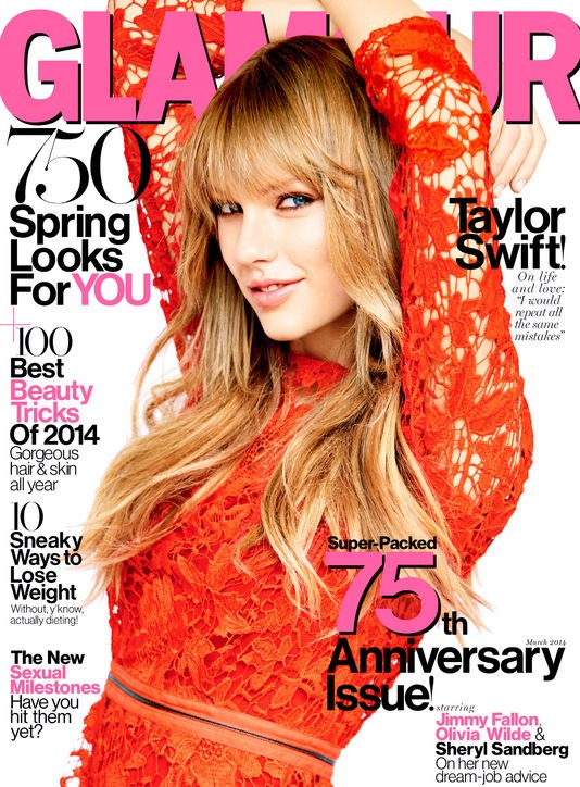 Taylor Swift's Latest Cover Image for Glamour March Issue