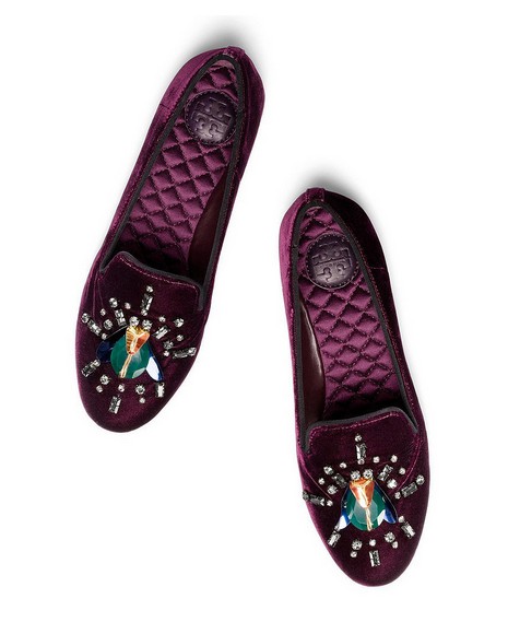 Tory Burch Velvet Candide Jeweled Smoking Slippers ($228, originally $325)