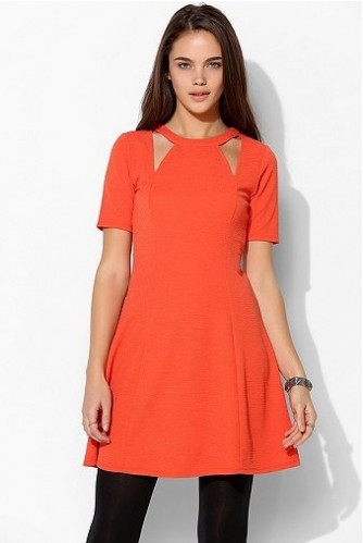 Urban Outfitters Cutout Dress in a persimmon shade of orange