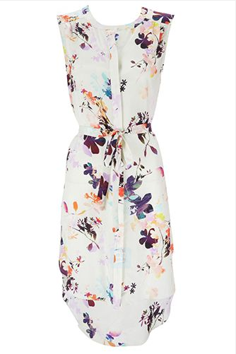 Wallis - Cute White Floral Print Shirt Dress