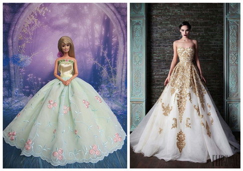 Fashionable and Adorable Barbie-inspired Dresses for Women: White Gowns