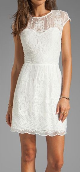 White lace dress