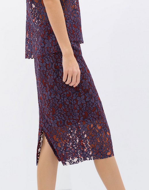 Zara Lace Pencil Skirt ($80)