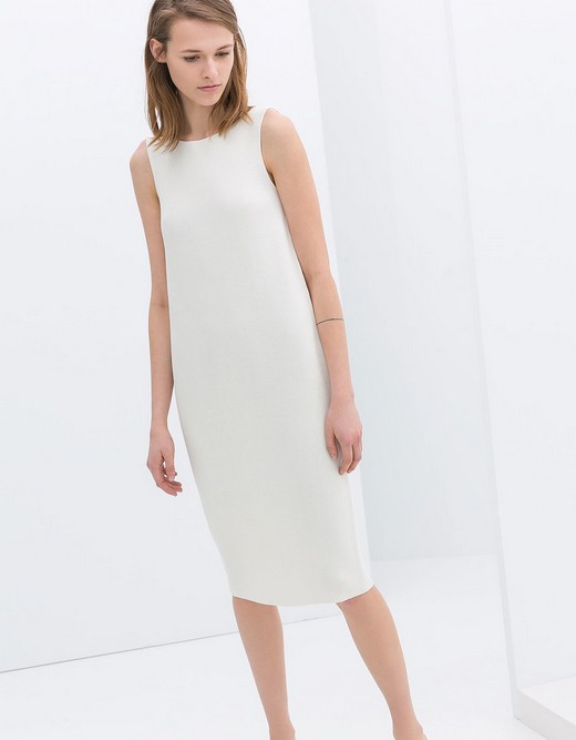 Zara Sleeveless White Shift Dress ($80)