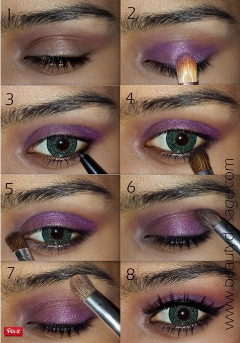 20 Mysterious Purple Smokey Makeup Tutorials