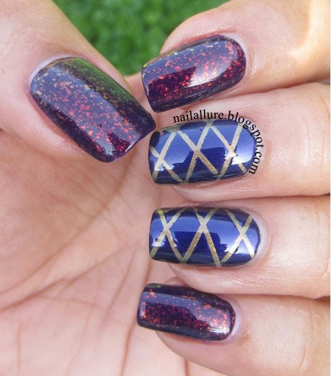 24 Ingenious Purple Nail Ideas for 2014