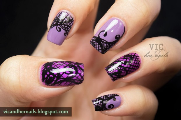 24 Ingenious Purple Nail Ideas for 2014