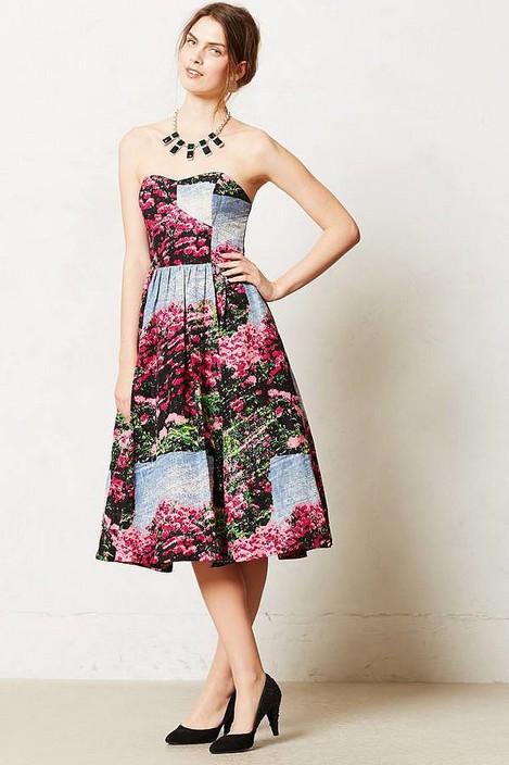 Anthropologie Red Floral Midi Dress ($398)