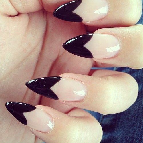 Black Pointy Nails