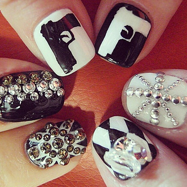 Black and White Nails