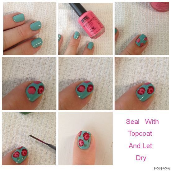 How to Make a Floral Nail Polish for Spring - Pretty Designs