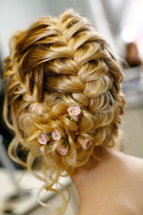 Braided Twist with Pink Flowers
