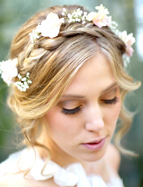 Braided Updo with Flowers