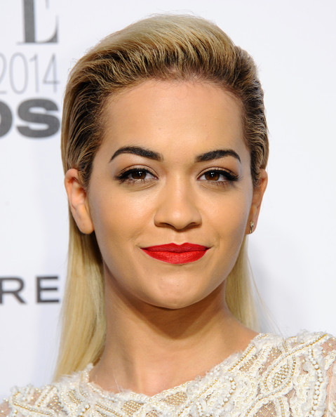 Chic Back-teased Hairstyles for Elegant Women: Rita Ora Long Straight Cut