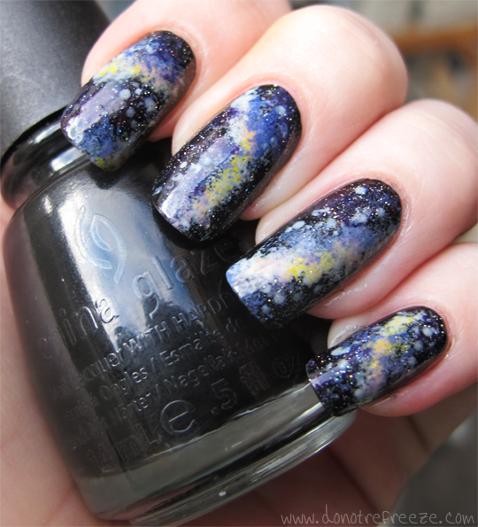 Colored Galaxy Nails