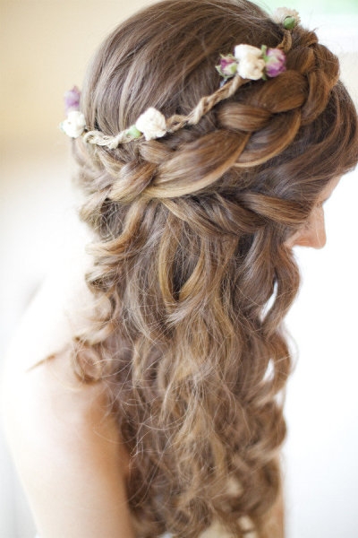 Crown Braid with Flowers