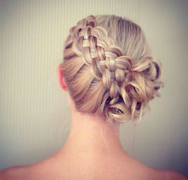 Diagonal Double Braid Updo