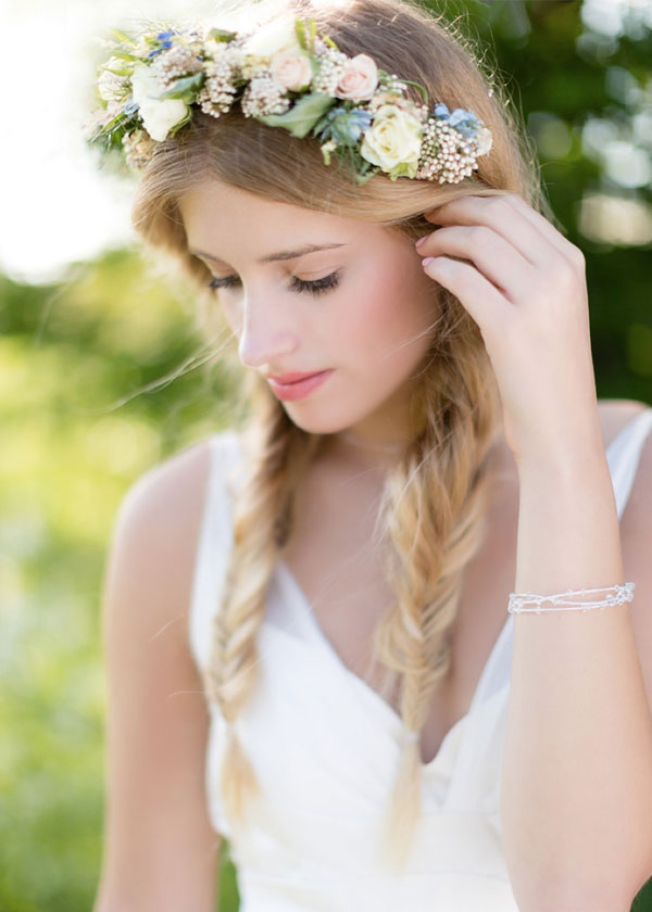 Double Braid with Flowers