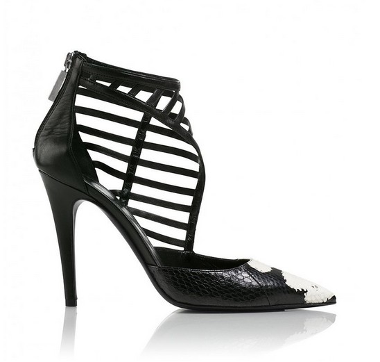 Eyelash Handpainted Watersnake Heel ($995)