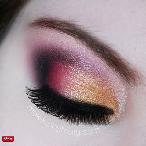 Golden Pink Makeup