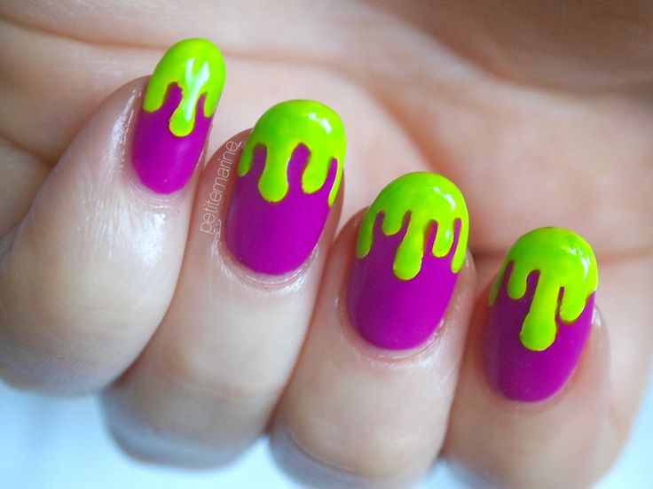 Green and Purple Nails