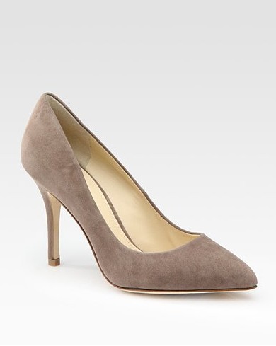 Kolette Taupe Suede Point-Toe Pumps ($300)