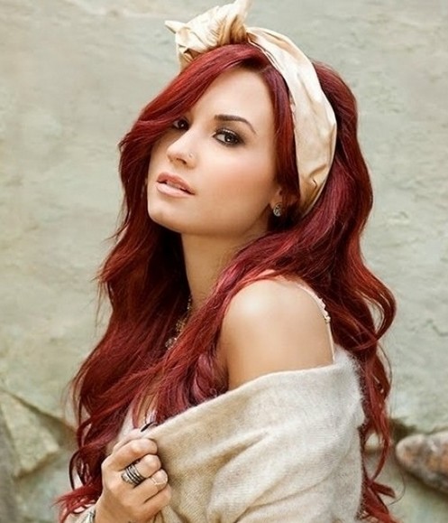 Long Red Hair with a Bandana