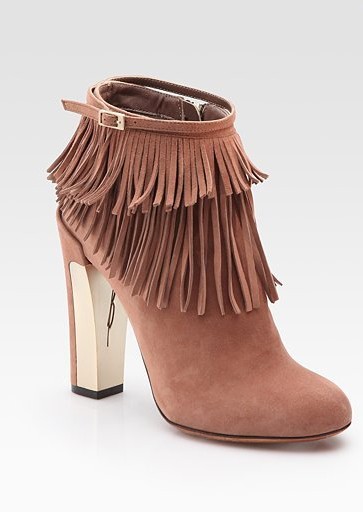 Pembra Suede Fringe Ankle Boots ($500)