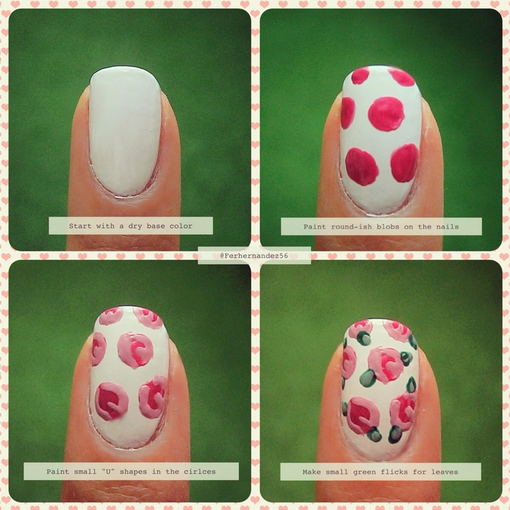 How to Make a Floral Nail Polish for Spring - Pretty Designs