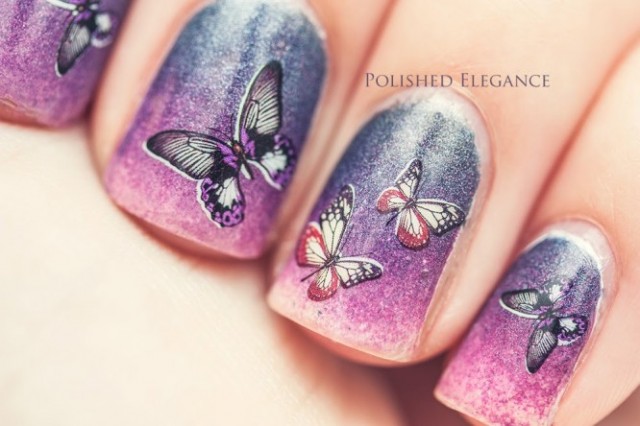 Purple Ombre Nails