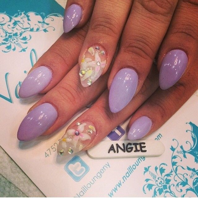 Purple Stiletto Nails