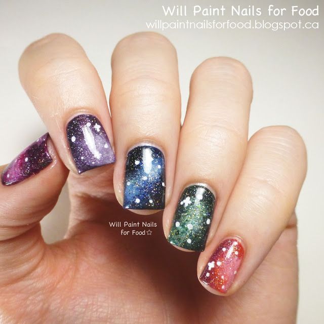 Rainbow Galaxy Nails