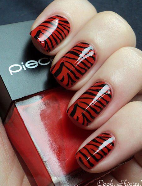 Red Zebra Nails