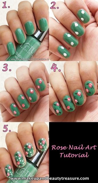 Stylish Rose Nails