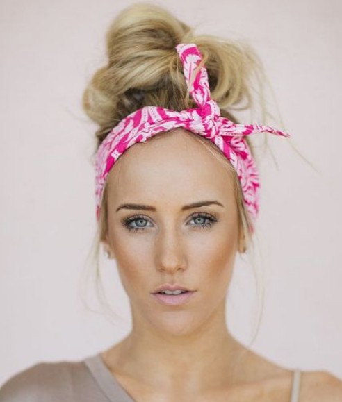 Top Bun with a Bandana