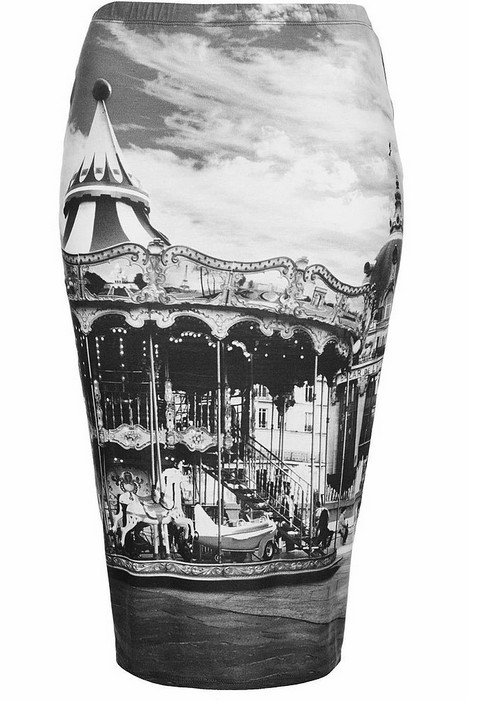 Topshop Carousel-Print Tube Skirt ($56)