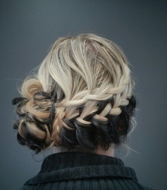 Two-tone Diagonal Braided Hair